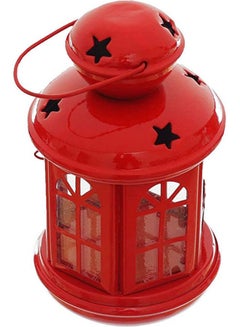 اشتري Metal Ramadan Lantern For Small Candles Red Scm في مصر