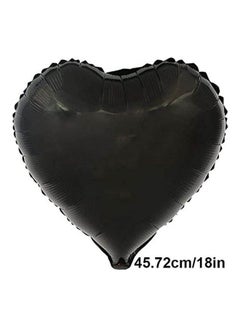 Buy Heart Helium Balloon For Birthday Party Black 18inch in Egypt