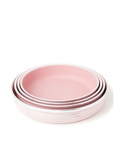 Buy 4-Piece Granite Bakeware Non-Stick Pan Set Pink ‎32.4 x 30.6 x 10.6cm in UAE