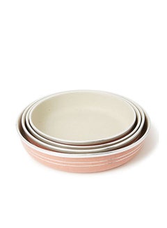 Buy 4-Piece Non-Stick Granite Bakeware Pan Brown Small 24, Medium 26, Large 28, Big 30cm in UAE