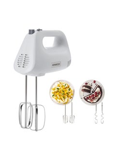 Buy Hand Mixer (Electric Whisk) With 5 Speeds + Turbo Button, Twin Stainless Steel Kneader And Beater For Mixing, Whipping, Whisking, Kneading 0.0 L 450.0 W HMP30.A0WH White in UAE