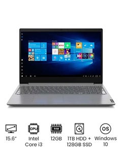 Buy V15 Business And Professional Laptop With 15.6-Inch HD Display, 10th Gen Core i3 10110U Processor/12GB RAM/1TB HDD +128GB SSD/Intel UHD Graphics/Windows 10 - Numeric Keypad/International Version English Grey in UAE