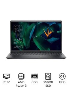 Buy Vostro 3515 Laptop With 15.6-Inch FHD (1920x1080) Display, AMD Ryzen3 3250U Processor/8GB RAM/256GB SSD/DOS(Without Windows)/AMD Radeon Integrated Graphics Card English/Arabic Carbon Black in Egypt