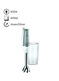 Buy Multi Functional Hand Blender - 600 W 600 W MQ500 Green/Silver in Egypt