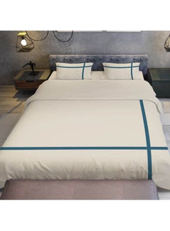 Buy Decorative Duvet Cover Cross Design Cotton White 180x220cm in Egypt