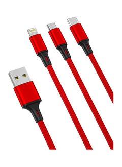 Buy 3 IN 1 USB cable For Mobile Phones Red in Egypt