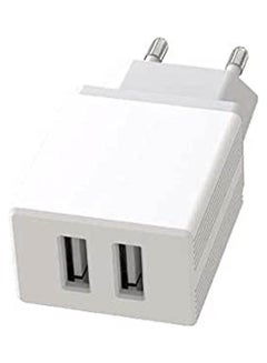 Buy Eu 2.4A Dual Usb Charger White in Egypt