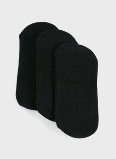 Buy 3 Pack Invisible Socks Black in UAE
