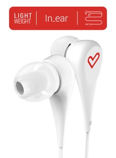 Buy Style 1 – In-Ear Headphones, Comfortable and Lightweight, Rubber Finish, Cable with Flat design 120 cm White in UAE