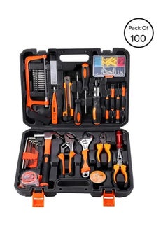 Buy Pack Of 100 Heavy Duty Tool Set With Bag Multicolour 37.5x29x8cm in UAE