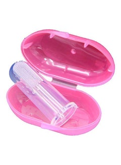 Buy Gum Teeth And Tongue Cleaning Finger Cap Durable Brush For Baby Girls - Pink in UAE