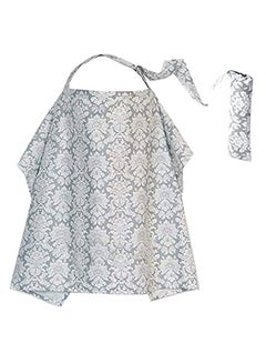 Buy Patterned Design Combed Cotton Baby Nursing Cover And Bib in UAE