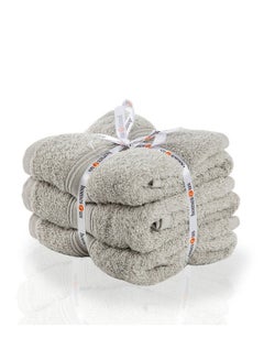 Buy 3-Piece Chroma Hand Towel Set Grey 60x40centimeter in UAE