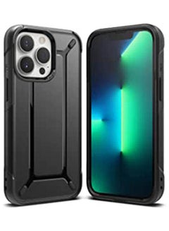 Buy DX Compatible with iPhone 13 Pro Tough Dual Laye Military Grade Drop Protection Heavy Duty Frame Bumper Back Cover Black in Egypt