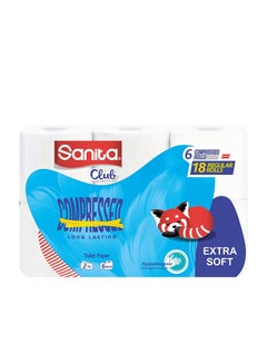 Buy Sanita Club 280 Sheet Toilet Tissue 6 mega Rolls white One Size in Egypt