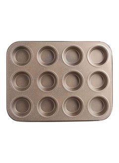 اشتري Cupcake Mold  12 Holes Brown 35 X 25cm في مصر