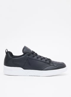 Buy Visuklass Leather Sneakers Black in UAE