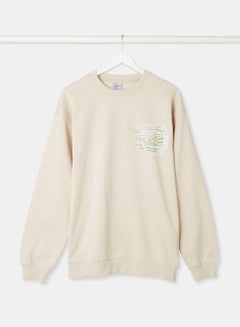 Buy Printed Sweatshirt Off-White in Saudi Arabia