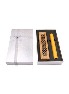 Buy Wooden Incense Burner with Cambodian Oud Incense Sticks in Gift Box Brown 125grams in Saudi Arabia