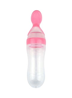 Buy Silicone Natural, Flexible Feeding Bottle And Spoon Comfortable For Baby - 90Ml in Egypt