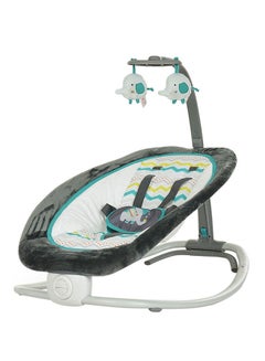 Buy Lightweight Baby Rocker Adjustable Chair For Newborn To Toddler With Musical Toys-Grey/White in UAE