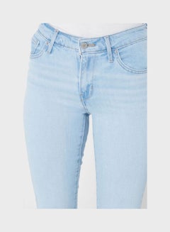 Buy High Waist Skinny Jeans For Women Blue in UAE