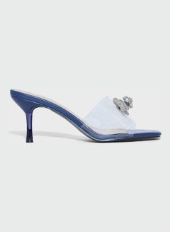 اشتري One Strap Low Heel Sandals Navy في الامارات