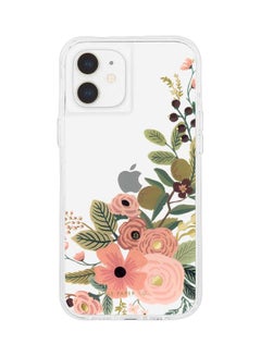 Buy Protective Case Cover For iPhone 12 mini Clear Garden Party Rose in UAE