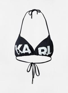 Buy Logo Triangle Bikini Top Black in UAE