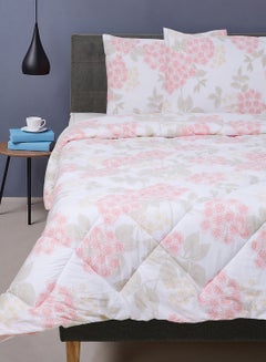 Buy Duvet Cover Set- With 1 Duvet Cover 160X200 Cm And 2 Pillow Cover 50X75 Cm - For Double Size Mattress - Blush 100% Cotton 180 Thread Count Cordelia Blush in UAE