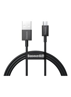 Buy Micro USB Cable Fast Quick Charger Cable USB to Micro USB 2.0 Android Charging Cord compatible for Galaxy S7 S6, Note, LG, Nexus, Nokia, PS4 1Meter Black in Saudi Arabia
