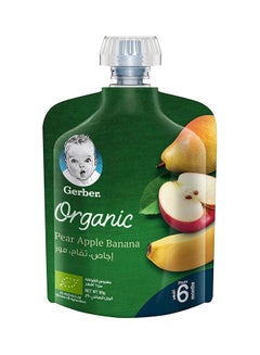 Buy Organic Pear, Apple And Banana Baby Food 90grams in UAE