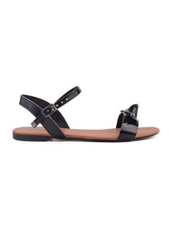 اشتري Halo Dyed Flat Sandals Black في السعودية