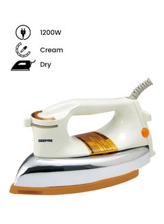 Buy Automatic Dry Iron - Automatic Dry Iron -  Durable Teflon Plated Sole Plate| Auto Shut Off, Temperature Setting Dial 1200.0 W GDI2771 Cream in UAE