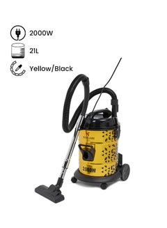 Buy Drum Shape Vacuum Cleaner 2000W ME-DVC1010 Yellow/Black in UAE
