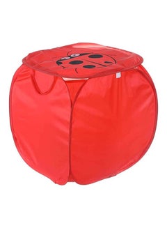 اشتري Square Satin Laundry Basket Red 45x45x45cm في مصر