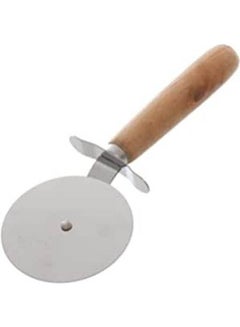 Buy Stainless Steel Pizza Cutter With Wooden Handle Beige in Saudi Arabia