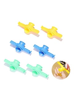 Buy 6 Pack Bag Clips For Food Sealing Clamp With Pour Spouts Plastic Multicolour 1.6x2.2x4.7 Inchcm in Egypt