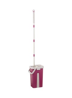 اشتري Set of Microfiber Mop With Plastic Handle And Bucket Pink في مصر