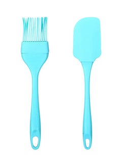 اشتري Set Of Silicone Spatula And Brush Light Blue في مصر