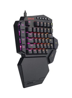 اشتري Redragon K585 DITI One-Handed RGB Mechanical Gaming Keyboard Blue Switches Type-C Professional Gaming Keypad with 7 Onboard Macro Keys Detachable Wrist Rest 42 Keys في الامارات