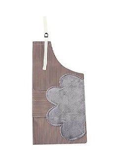 اشتري Waterproof Kitchen Apron With Microfiber Sides For Drying Brown 24.1 x 22.3سم في مصر