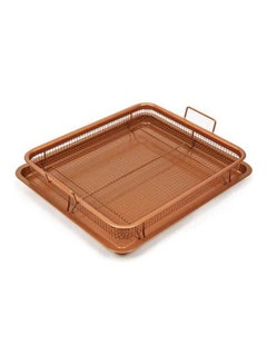 اشتري Nonstick Crisper Pan Copper 12x18inch في السعودية