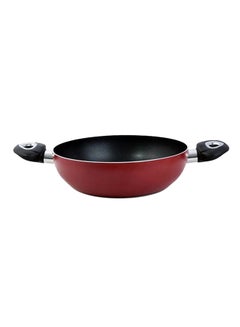 Buy Non-Stick Wok Pan Red/Black 26cm in Saudi Arabia