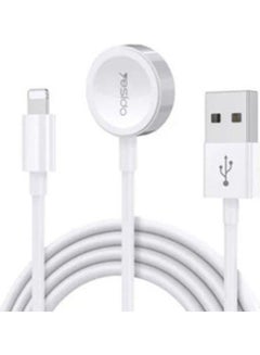 اشتري 2In1 Charger Cable For Apple Watches-Lighting Devices White في مصر