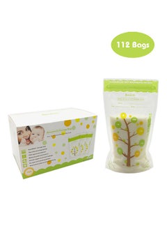 Buy 112-Piece Safe and Convenient Breast Milk Storage Fresh Bags With Leak-proof, Self Stand Design in UAE
