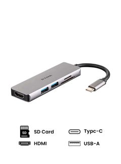 Buy 5-in-1 USB-C Hub With HDMI And Micro SD Card Reader DUB-M530 grey in Saudi Arabia