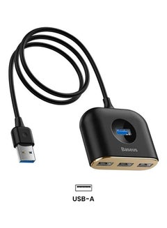 Buy Square Round 4 In 1 Usb Hub Adapter(Usb3.0 To Usb3.0 * 1+Usb2.0 * 3) Black in UAE