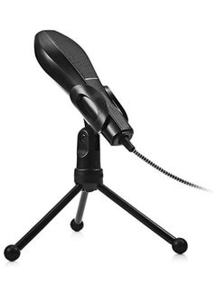 Buy Professional Usb Condenser Microphone For Pc Voice Recording And Chating 8YNS5VF2 Black in Egypt
