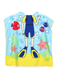 Buy Printed Hooded Baby Colourful Soft Cloak Microfiber Bath Towel For Kids in UAE